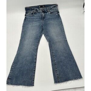 Kut from the Kloth Jeans sz 26 Ana High Rise Fab Ab Flare‎ Inseam 27 raw hem